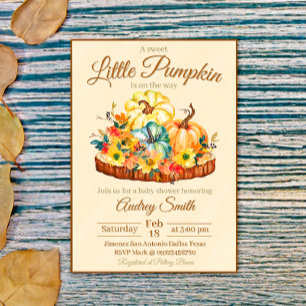 A Sweet Little Pumpkin Baby Shower Invitation