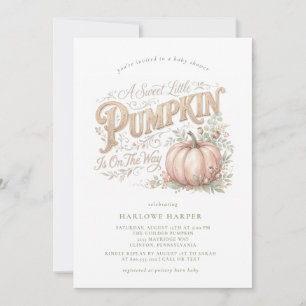 A Sweet Little Pumpkin Baby Shower Invitation