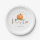 A Sweet Little Pumpkin Baby Shower Plate