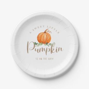A Sweet Little Pumpkin Baby Shower Plate
