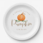 A Sweet Little Pumpkin Baby Shower Plate