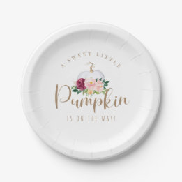 A Sweet Little Pumpkin Baby Shower Plate