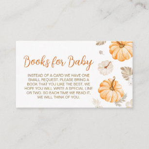 A Sweet Little Pumpkin Fall Baby Books for Baby Enclosure Card