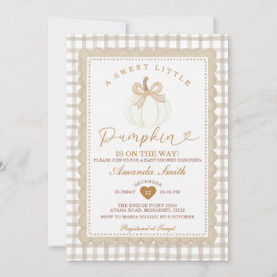 A Sweet Little Pumpkin Is on the Way Baby Shower  Invitation