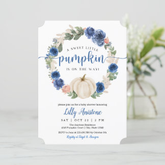 A Sweet Little Pumpkin is on the way! Baby Shower Invitation