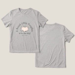 A Sweet Little Pumpkin is On the Way Mummy to Be Tri-Blend Shirt