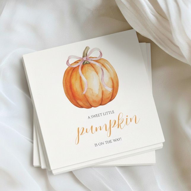 A Sweet Little Pumpkin is on the Way Napkin (Creator Uploaded)