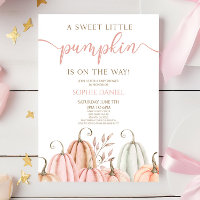 A Sweet Little Pumpkin Pink Orange Baby Shower