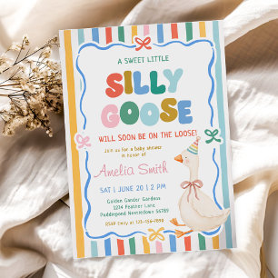 A Sweet Little Silly Goose Baby Shower  Invitation