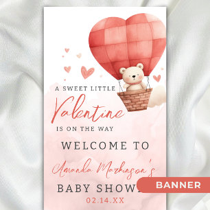 A Sweet Little Valentine Baby Shower Welcome Banner