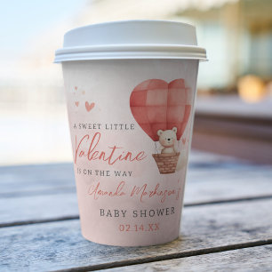 A Sweet Little Valentine is on the Way Baby Shower Paper Cups