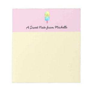 A sweet note personalised name popsicle watercolor