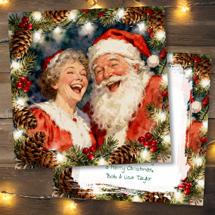 A Sweet Old-Fashioned Christmas   Mr and Mrs Claus Holiday Card