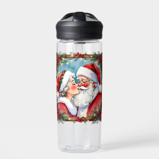 A Sweet Old-Fashioned Christmas | Mr and Mrs Claus Water Bottle (Front)
