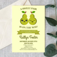 A Sweet Pair Is On The Way! Pear Twins Baby Shower