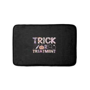 A Sweet Smile Under the Bold Costume The Halloween Bath Mat