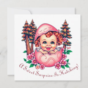 A Sweet Surprise Is Hatching Holiday Card