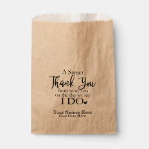 A Sweet Thank You Favour Bags, Wedding Favours