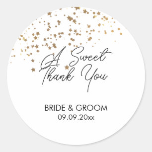A Sweet Thank You Favour, Treat, Gift Classic Rou Classic Round Sticker