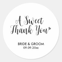 A Sweet Thank You Favour, Treat, Gift