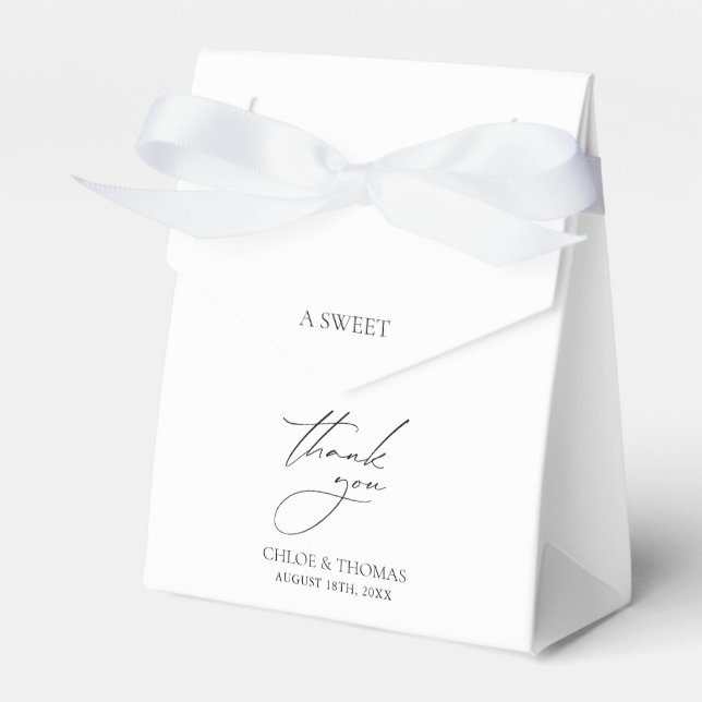 A Sweet Thank You Minimal Wedding Favour Box (Front Side)