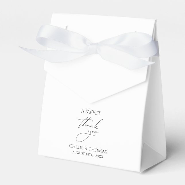 A Sweet Thank You Minimal Wedding Favour Box (Front Side)