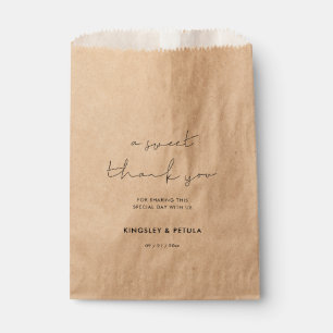 A sweet thank you Minimalist wedding Favour Bags