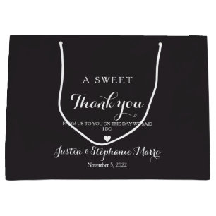 A Sweet Thank You Minimalist Wedding Large Gift Bag
