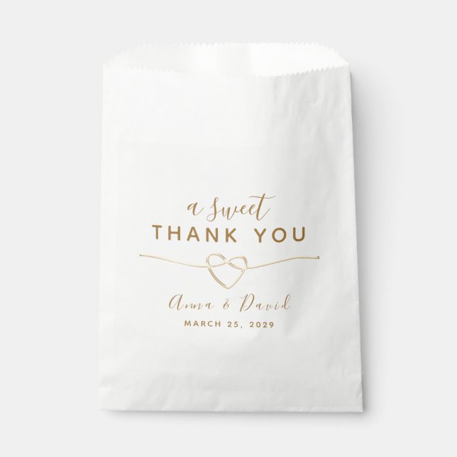 A Sweet Thank You Wedding Favour Bags (Front)