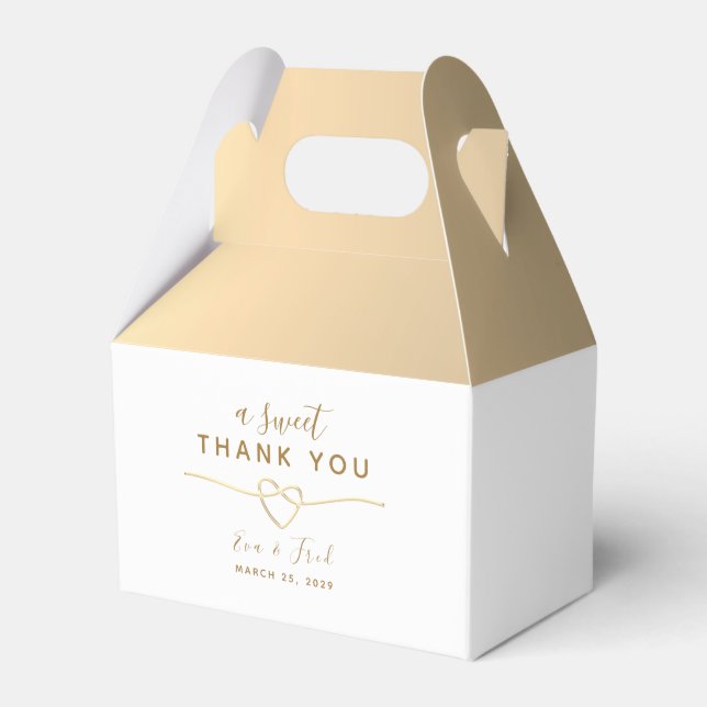 A Sweet Thank You Wedding  Favour Box (Front Side)