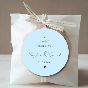 A Sweet Thank You Wedding Favour Wedding Thank You Classic Round Sticker