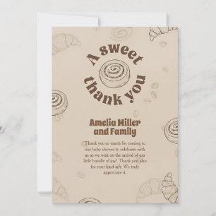 A Sweet Thanks Coffee Theme Thank You Card