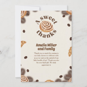 A Sweet Thanks Coffee Theme Thank You Card