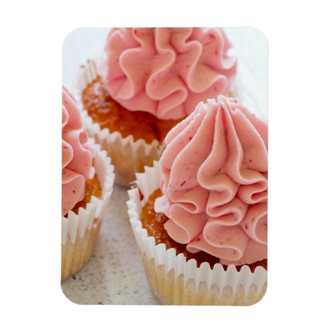 A Sweet Treat Cupcake with Pink Frosting Magnet (Vertical)