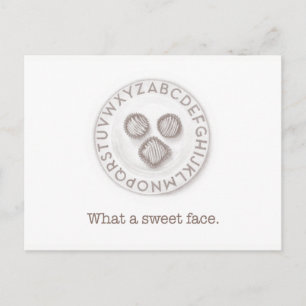 A Sweet Truffle Face Postcard