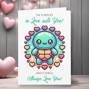 A Sweet Turtle Themed Valentine's Day  Card