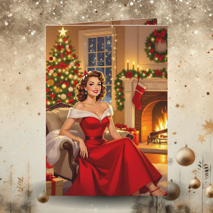 A Sweet Vintage Christmas Personalized Holiday Card