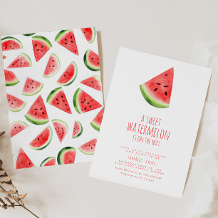 A Sweet Watermelon Is On The Way Invitation