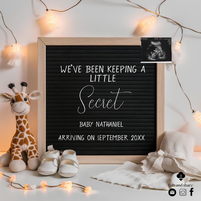 A sweetly sitting giraffe  pregnancy announcement  (Creator Uploaded)