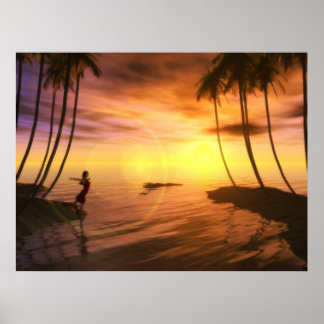 A Swim at Sunrise Poster