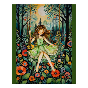 A Swing In Nature Chases The Blues Away Poster