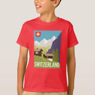 A Switzerland Travel Poster T-Shirt