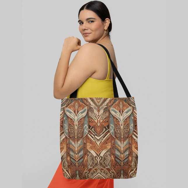A symmetrical abstract pattern intricate geometric tote bag (Creator Uploaded)