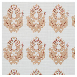 A symmetrical design featuring brown geometric mot fabric