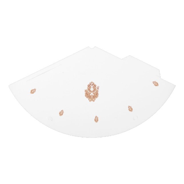 A symmetrical design featuring brown geometric mot party hat (Front)