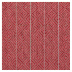 A symmetrical pattern featuring red, orange, and p fabric