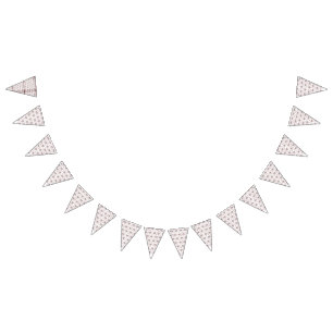 A symmetrical white wrapping paper featuring a rep bunting