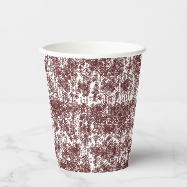 A symmetrical white wrapping paper featuring a rep cups (Front)