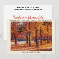 A Symphony of Autumn Colours Invitation