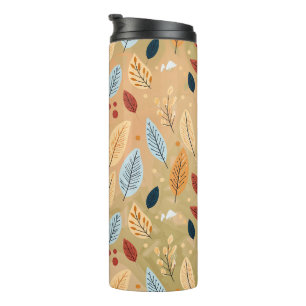 A SYMPHONY OF COLORS AND LEAVES THERMAL TUMBLER